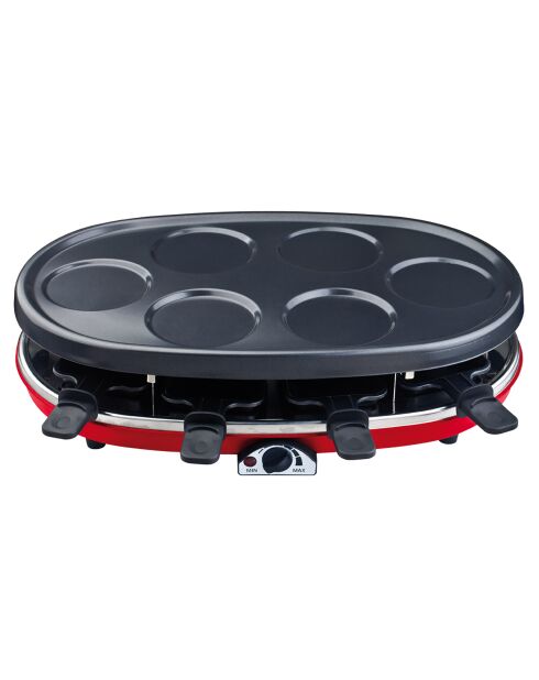 Raclette 4-en-1 RP418 noir/rouge - 8 personnes