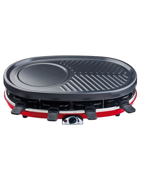 Raclette 4-en-1 RP418 noir/rouge - 8 personnes
