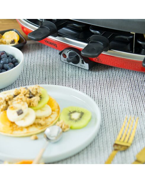 Raclette 4-en-1 RP418 noir/rouge - 8 personnes