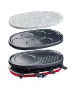 Raclette 4-en-1 RP418 noir/rouge - 8 personnes