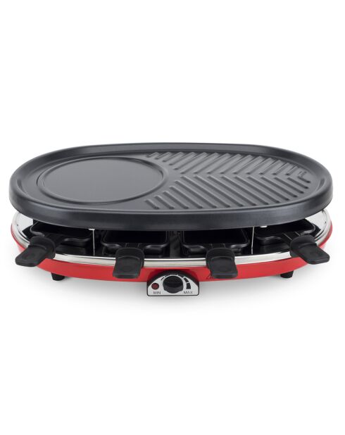 Raclette 4-en-1 RP418 noir/rouge - 8 personnes