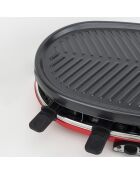 Raclette 4-en-1 RP418 noir/rouge - 8 personnes