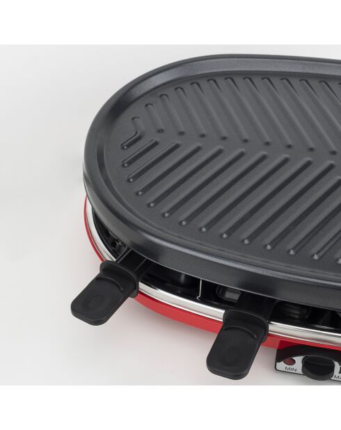Raclette 4-en-1 RP418 noir/rouge - 8 personnes