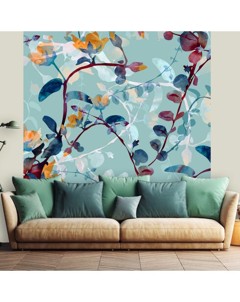 5 meter Ivy veelkleurig panoramabehang - 240x270 cm