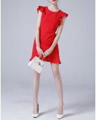 Robe manches courtes rouge