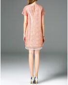 Robe en Soie mélangé manches courtes orange