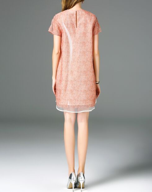 Robe en Soie mélangé manches courtes orange
