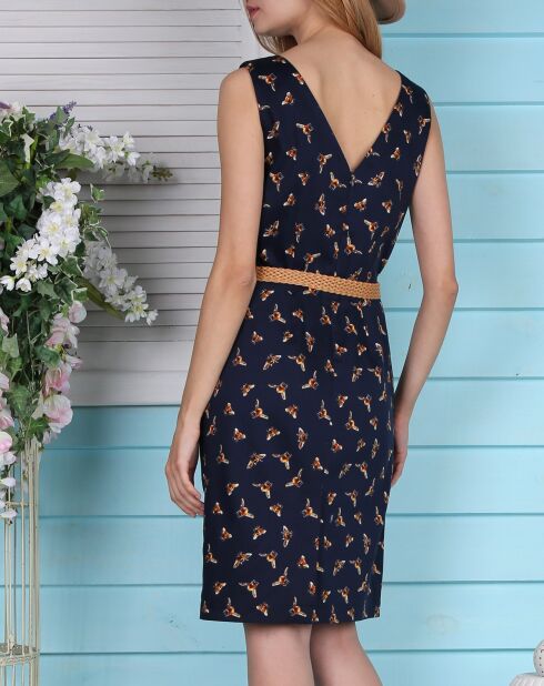 Robe imprimée marine