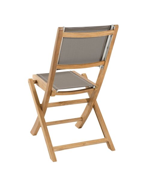 2 Chaises pliantes Fun teck - 46.5x62x88 cm