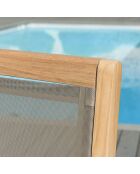 2 Fauteuils empilables Fun teck - 55x52x89 cm