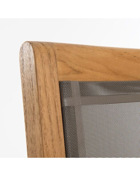 2 leuke stapelbare fauteuils van teakhout - 55x52x89 cm