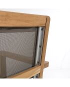 2 Fauteuils empilables Fun teck - 55x52x89 cm