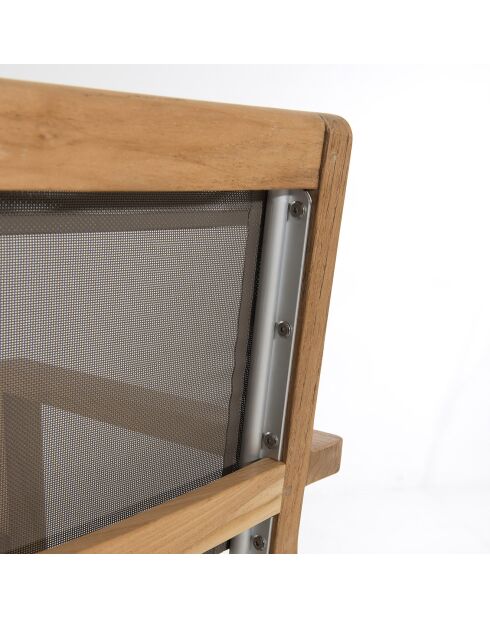 2 leuke stapelbare fauteuils van teakhout - 55x52x89 cm