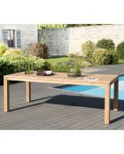 Tavolo rettangolare Kim in teak - 220x100x77 cm