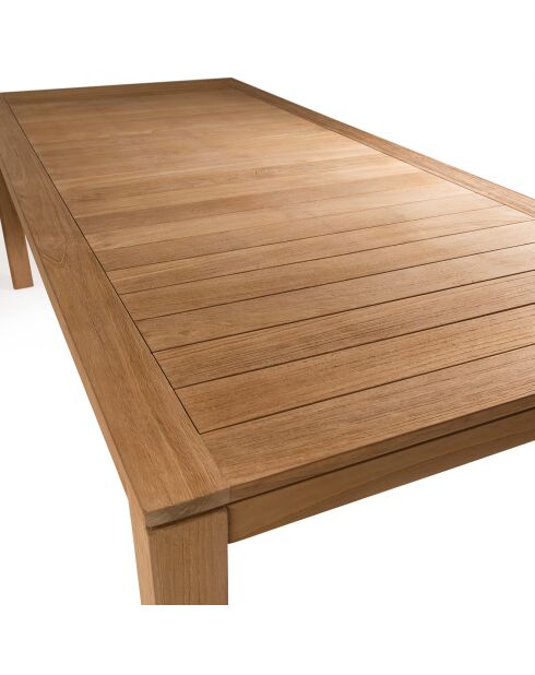 Tavolo rettangolare Kim in teak - 220x100x77 cm