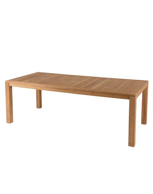 Tavolo rettangolare Kim in teak - 220x100x77 cm