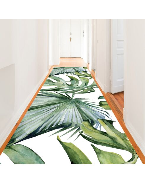 Tappeto vinilico Paradise verde/bianco - 66x250 cm
