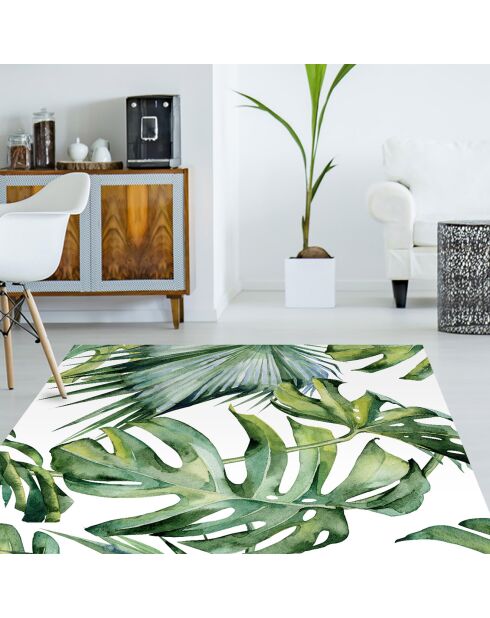 Tapis vinyle Paradise vert/blanc - 133x200 cm