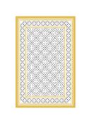 Tapis vinyle Palace moutarde/gris - 100x133 cm