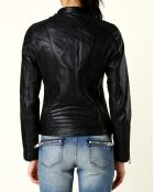Veste en Cuir Talia noire