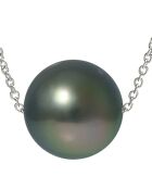 Halsketting met bosbessen Witgoud Tahitiaanse parel zwart tahiti