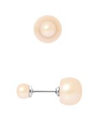 Boucles d'oreilles Flore Argent Perle d'Eau Douce rose