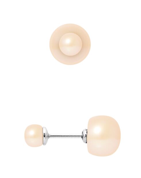 Boucles d'oreilles Flore Argent Perle d'Eau Douce rose