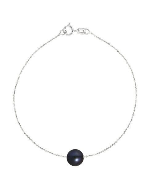 Bracelet Elodie Or Blanc Perle d'Eau Douce noir Tahiti