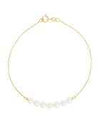 Bracciale Jasmine in oro giallo e perla d'acqua dolce bianca naturale