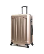 Hagen Mittelgroßer Reisekoffer mit 4 Rädern, 60 cm, Champagner