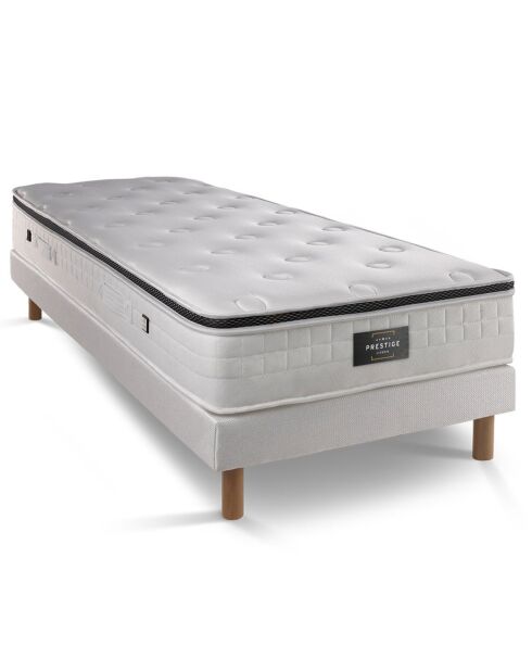 Ensemble matelas & sommier Privilège blanc/noir - 90x190 cm