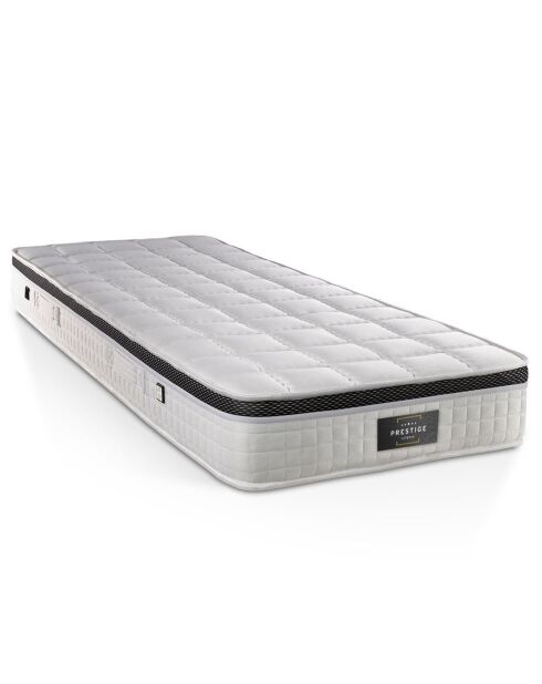 Set superior de colchón y somier blanco/negro - 90x190 cm