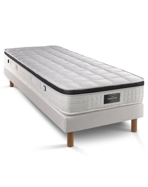 Ensemble matelas & sommier Supérieur blanc/noir - 90x190 cm