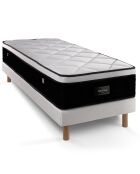 Ensemble matelas & sommier Suite blanc/noir - 90x190 cm