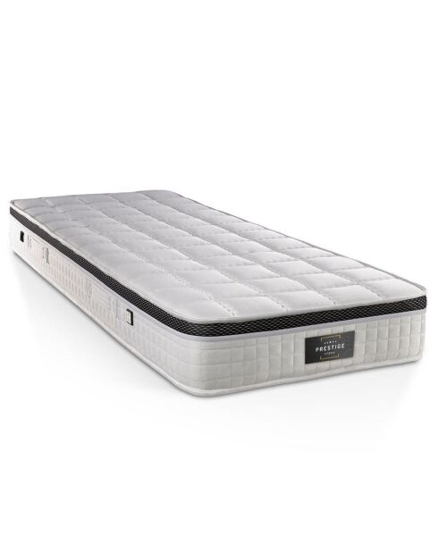 Set superior de colchón y somier blanco/negro - 90x200 cm