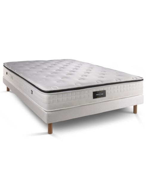 Set materasso e molle Privilege bianco/nero - 140x190 cm