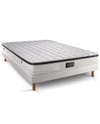 Ensemble matelas & sommier Supérieur blanc/noir - 140x190 cm