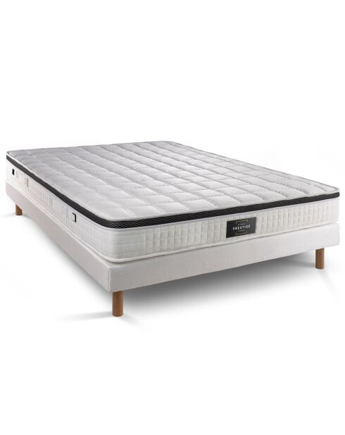 Ensemble matelas & sommier Supérieur blanc/noir - 140x200 cm