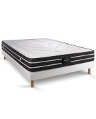 Ensemble matelas & sommier Exclusive blanc/noir - 140x200 cm