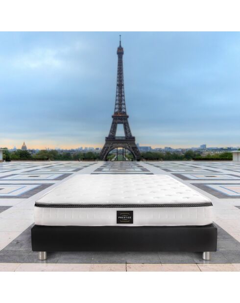 Set materasso e molle Privilege bianco/nero - 160x200 cm