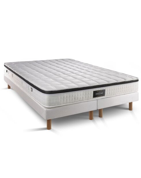 Ensemble matelas & 2 sommiers Supérieur blanc/noir - 2x80x200 cm