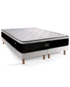 Ensemble matelas & 2 sommiers Suite blanc/noir - 2x80x200 cm