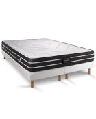 Ensemble matelas & 2 sommiers Exclusive blanc/noir - 2x80x200 cm