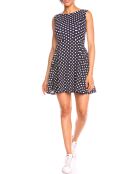 Louisa schwarzes Kleid mit Tupfenmuster