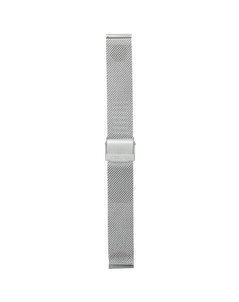 Montre Mixte en Nylon grise + bracelet en Acier argenté