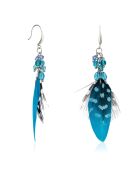 Plumeo turquoise oorbellen