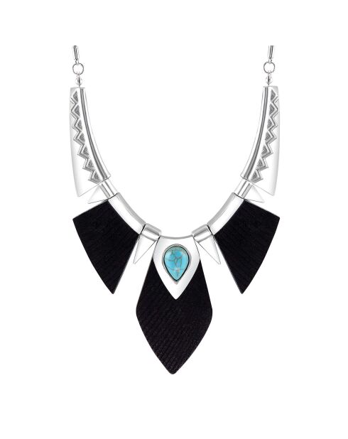 Fogarone zilver/zwarte ketting