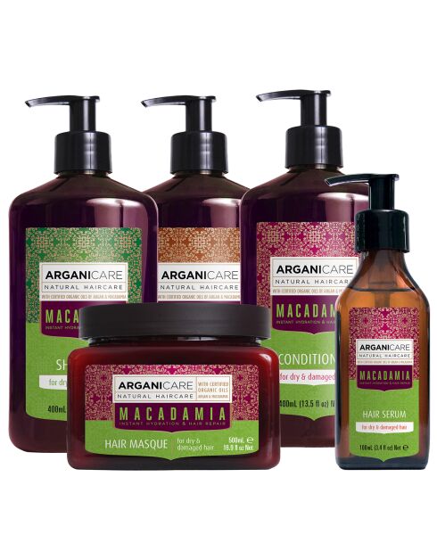 Kit Programme réparateur intense Argan & Macadamia cheveux secs et abîmés - 5 pièces