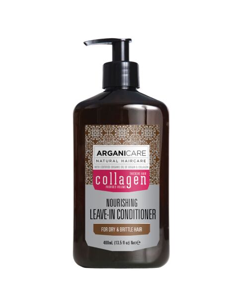 Soin nourrissant sans rinçage Argan et Collagène cheveux fins et dévitalisés -  400 ml