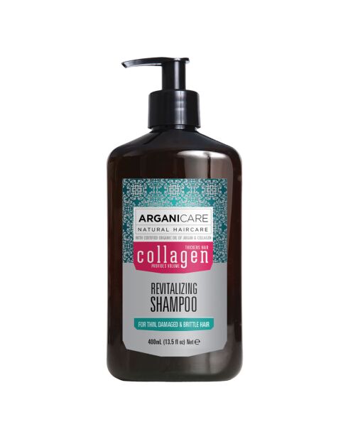 Shampooing revitalisant Argan et Collagène cheveux fins et dévitalisés -  400 ml